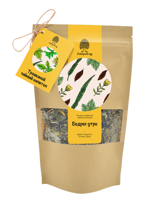 Чайный напиток травяной «Бодрое утро» / CraftTea / 50 г / Сибирский кедр