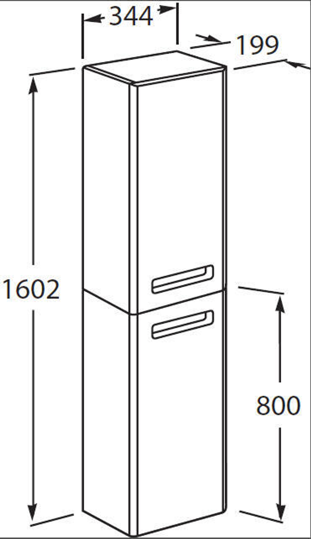 Шкаф-колонна Roca The Gap L цвет фиолетовая ZRU9302747