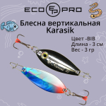 Блесна для зимней рыбалки ECOPRO Karasik, 30мм, 3г, PPH на окуня, щуку, вертикальная