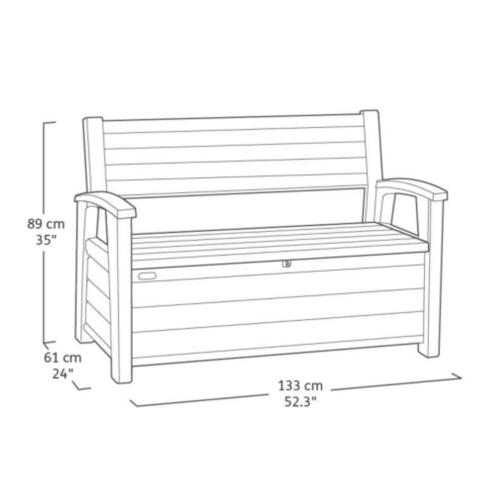 Скамья-сундук Keter для хранения Хадсон Storage Bench графит (227л)