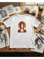 Термонаклейка на одежду, термопринт девушка Русская