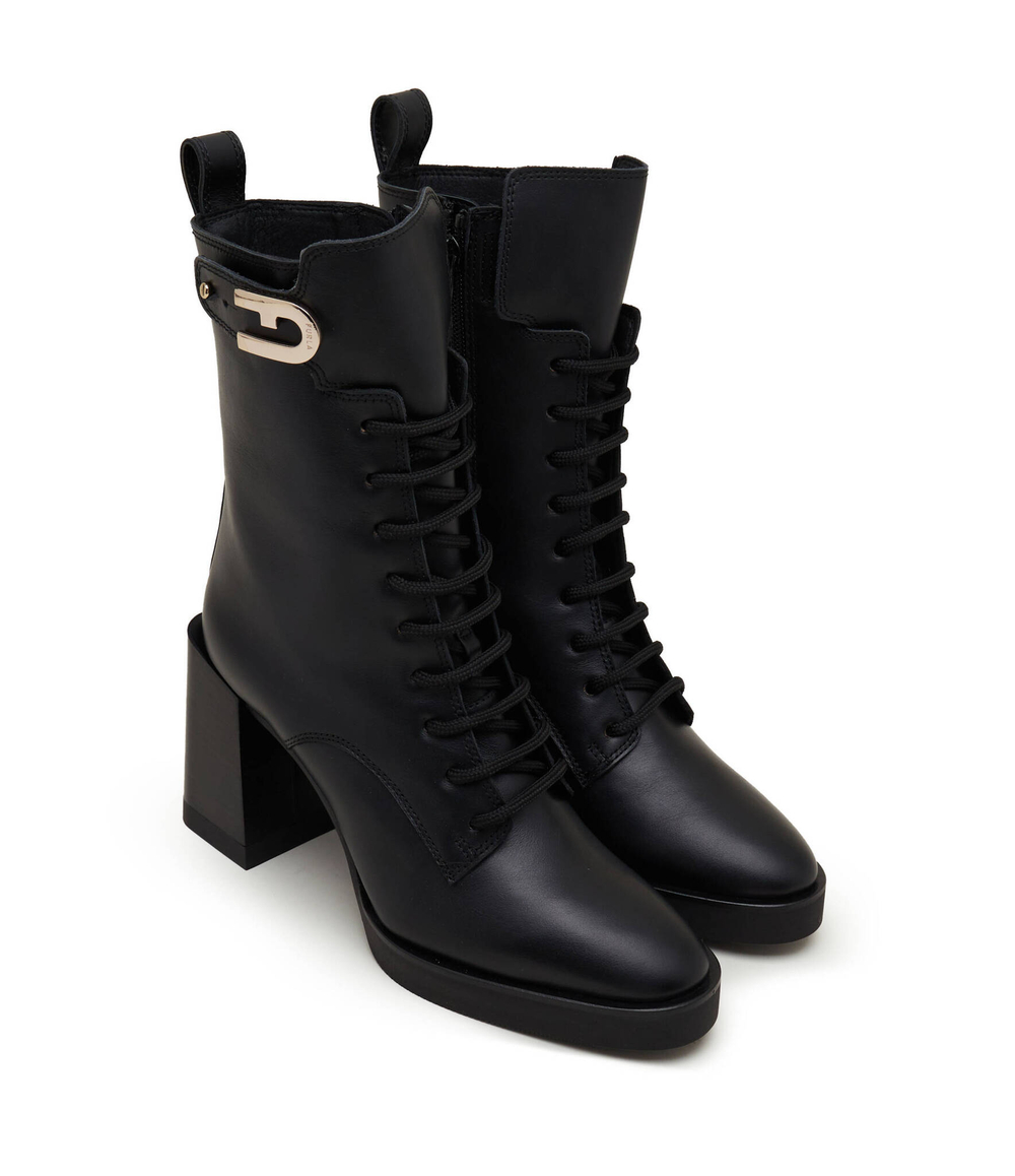 Кожаные ботильоны на каблуке legacy army t.90 Furla - черный(YH24FLG BX2394)