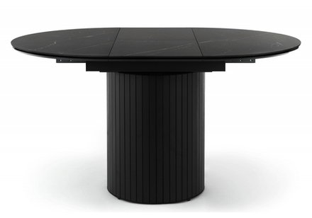 Керамический стол Woodville Лорен 100(140) shakespeare black, черный