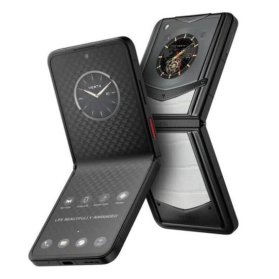 Vertu Ironflip кремово-белый (кожа аллигатора)