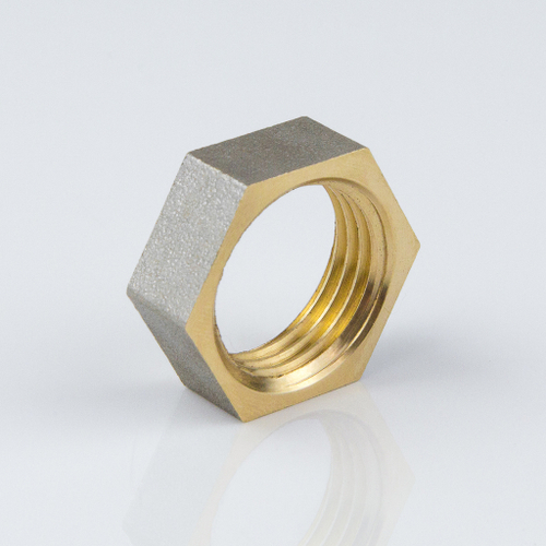 Контргайка латунная никелированная внутренняя резьба