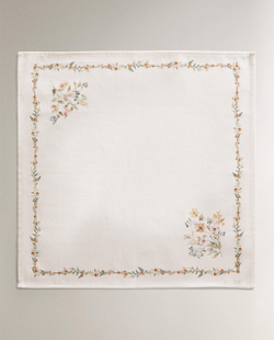 Zara Home столовая салфетка из хлопка, цветочный мотив, 45 45 см (комплект 2 шт.) · 5298/022