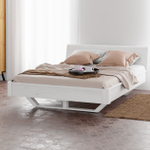 Кровать 200х200 Калантея, двуспальная, деревянная из массива сосны, белый