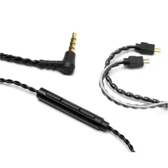 64 Audio Cable Black With Mic 2-Pin 3.5mm