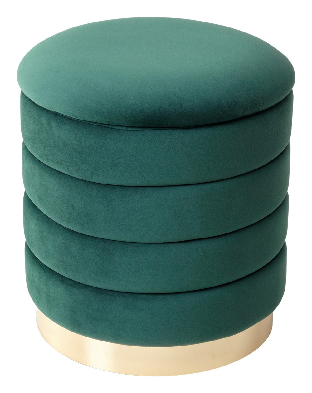 Пуф для гостиной М-City DISAUR Фред Зеленый 19, Велюр, Золотой каркас