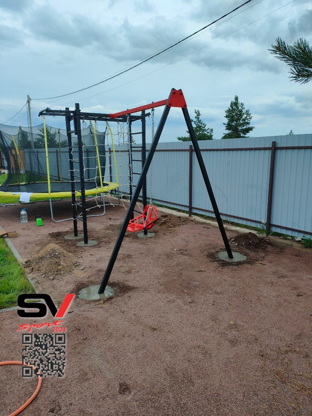 Монтаж уличного спортивно-игрового комплекса Sv Sport