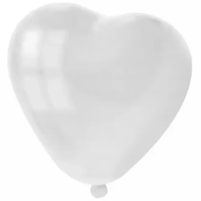 Воздушные шары»Сердце» 12»/30см (набор 5 шт), белый