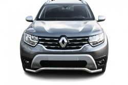 Защита переднего бампера (нержавейка) Renault Duster (2020-2023) d57 волна