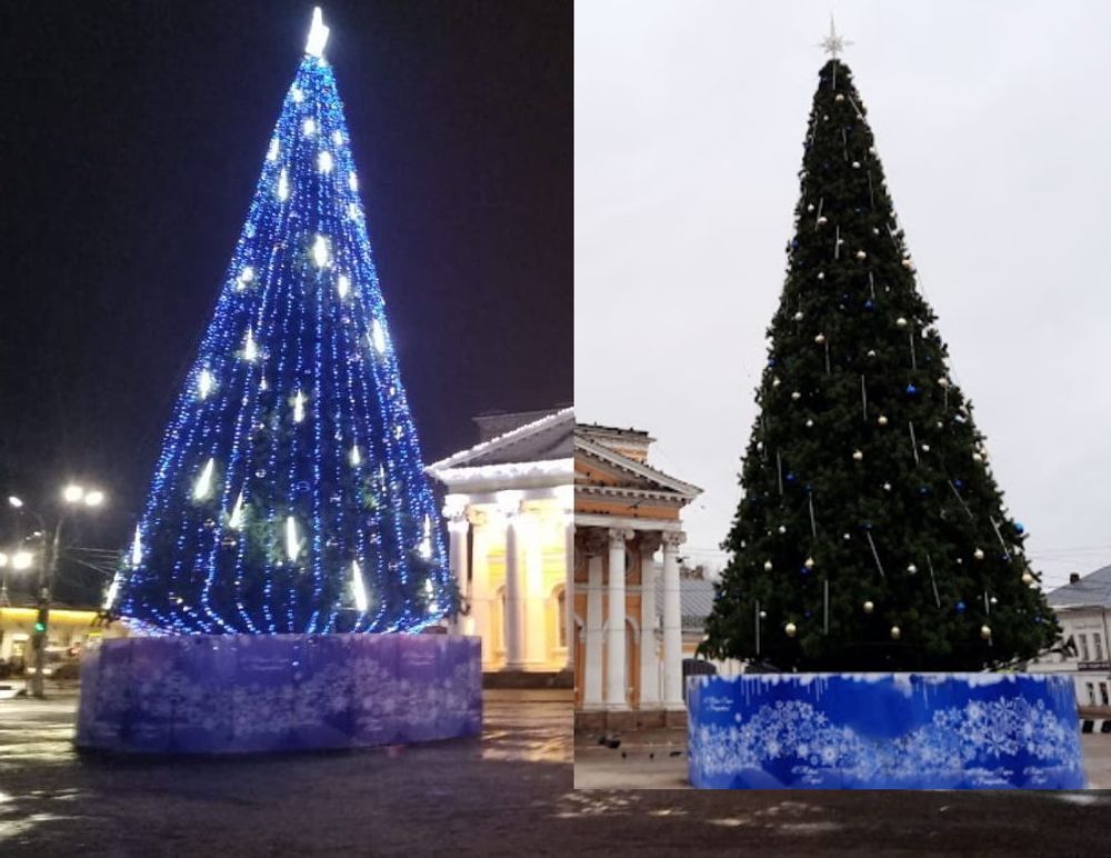 Уличная Гирлянда: холодный белый "Тающие сосульки" для елок от 3 до 19 м