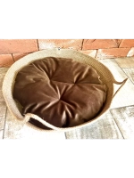 Лежанка плетёная для кошек и мелких пород собак из джута