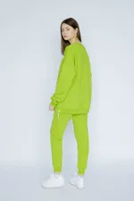 Толстовка Кот-агрессор Зеленая