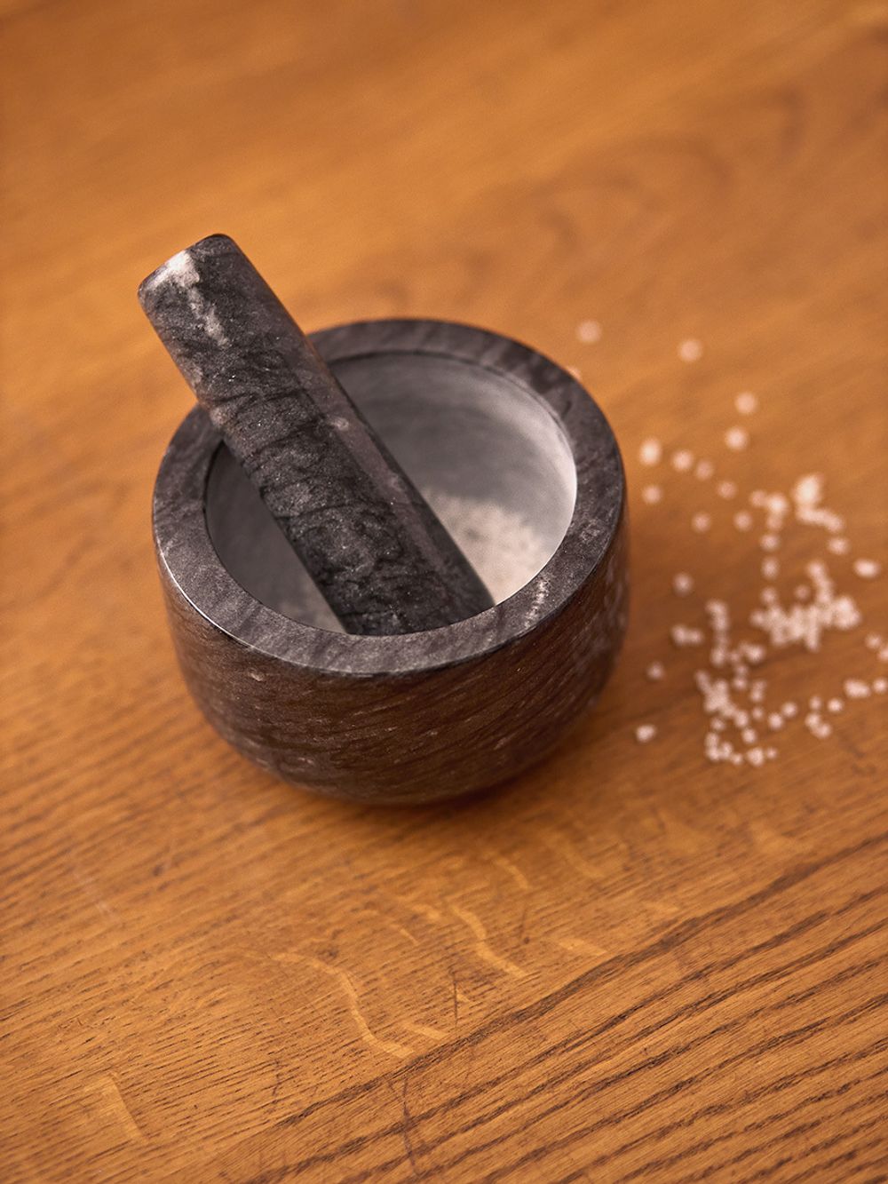 Ступка Marm, 12,7х7,6 см, черный мрамор