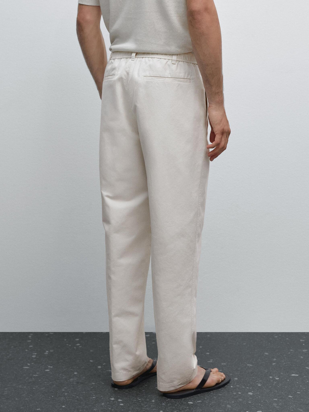 Massimo Dutti Джоггеры из хлопковой смеси, бежевый