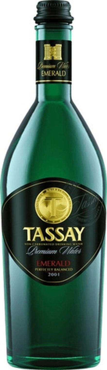 Вода природная минеральная Тассай Изумруд Газированная / Tassay Emerald Sparkling 0.75 - стекло