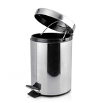 Ведро для мусора 8л с педалью нерж, B09-8L