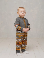 Вязаный комбинезон для новорожденных и малышей на молнии