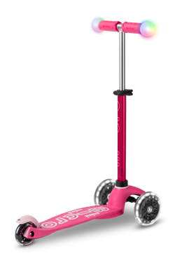 Самокат Mini Micro Deluxe Magic LED розовый