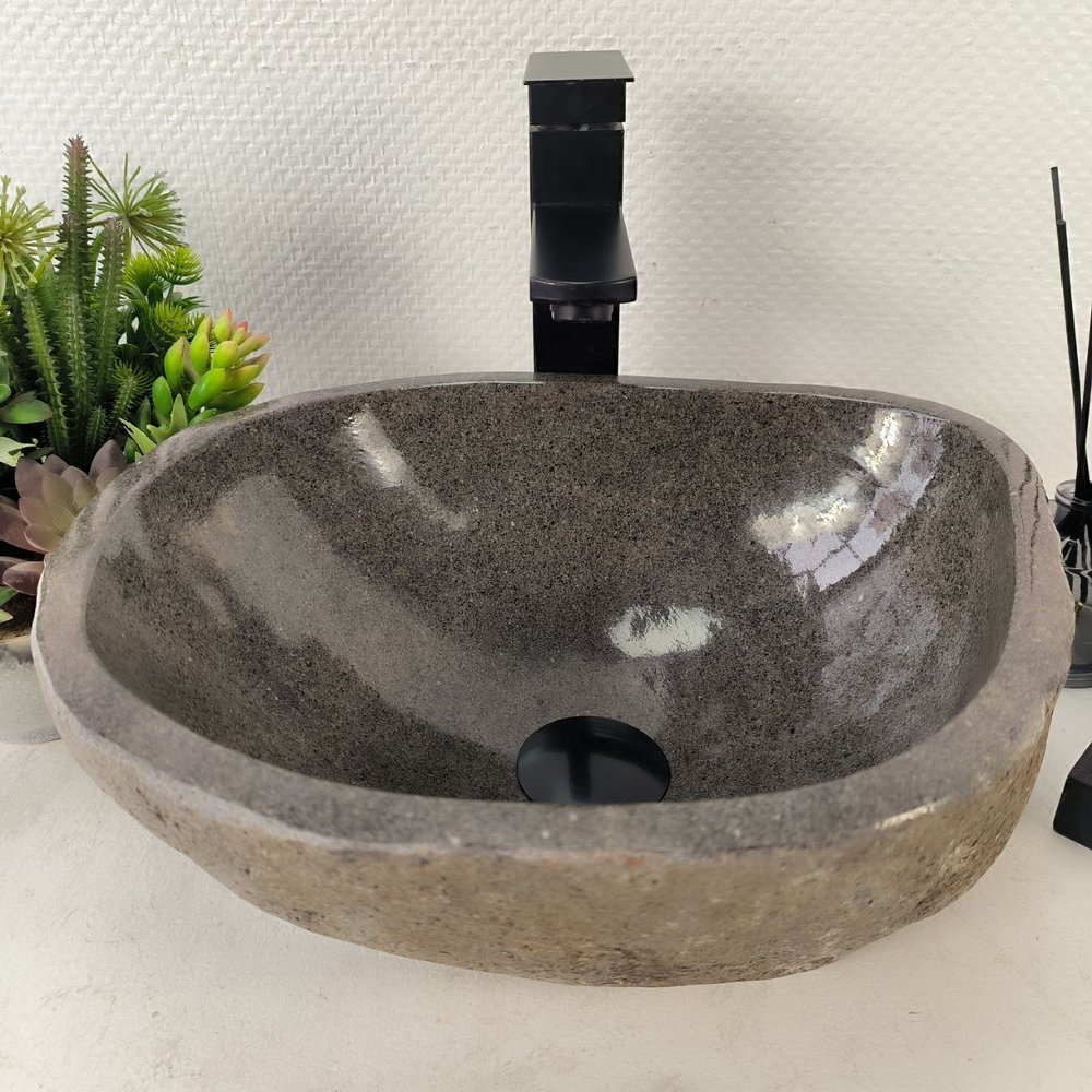 Раковина из речного камня RS-65077 36*32*15 0855