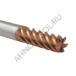 Фреза твердосплавная  12мм (L=75, l=32, хв=12) Z6 45° по стали, нерж., чугуну BRGM-6E-D12.0 HRC55 AH
