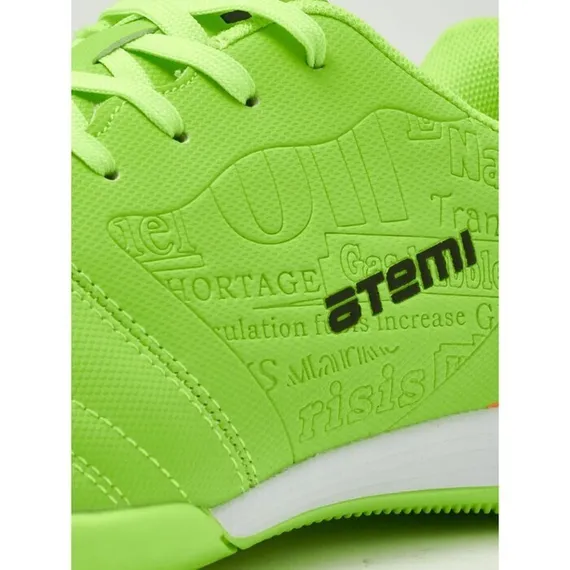 Бутсы футбольные Atemi SD550 INDOOR, синтетическая кожа, цвет салатовый, размер 44