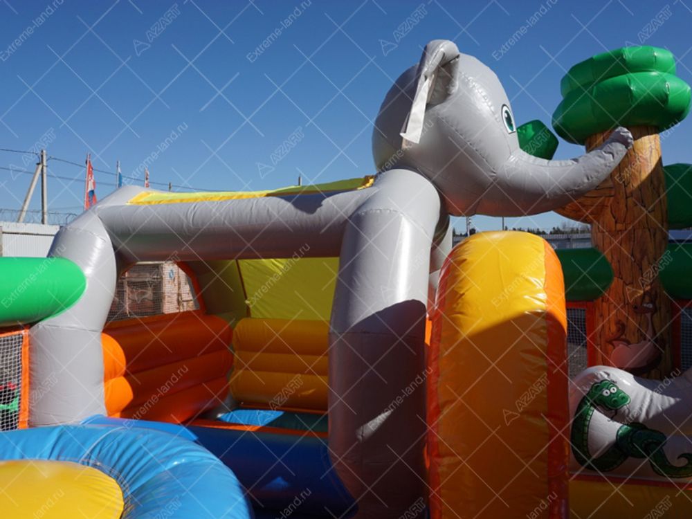 Батутный комплекс "Саванна" (горка+площадка)