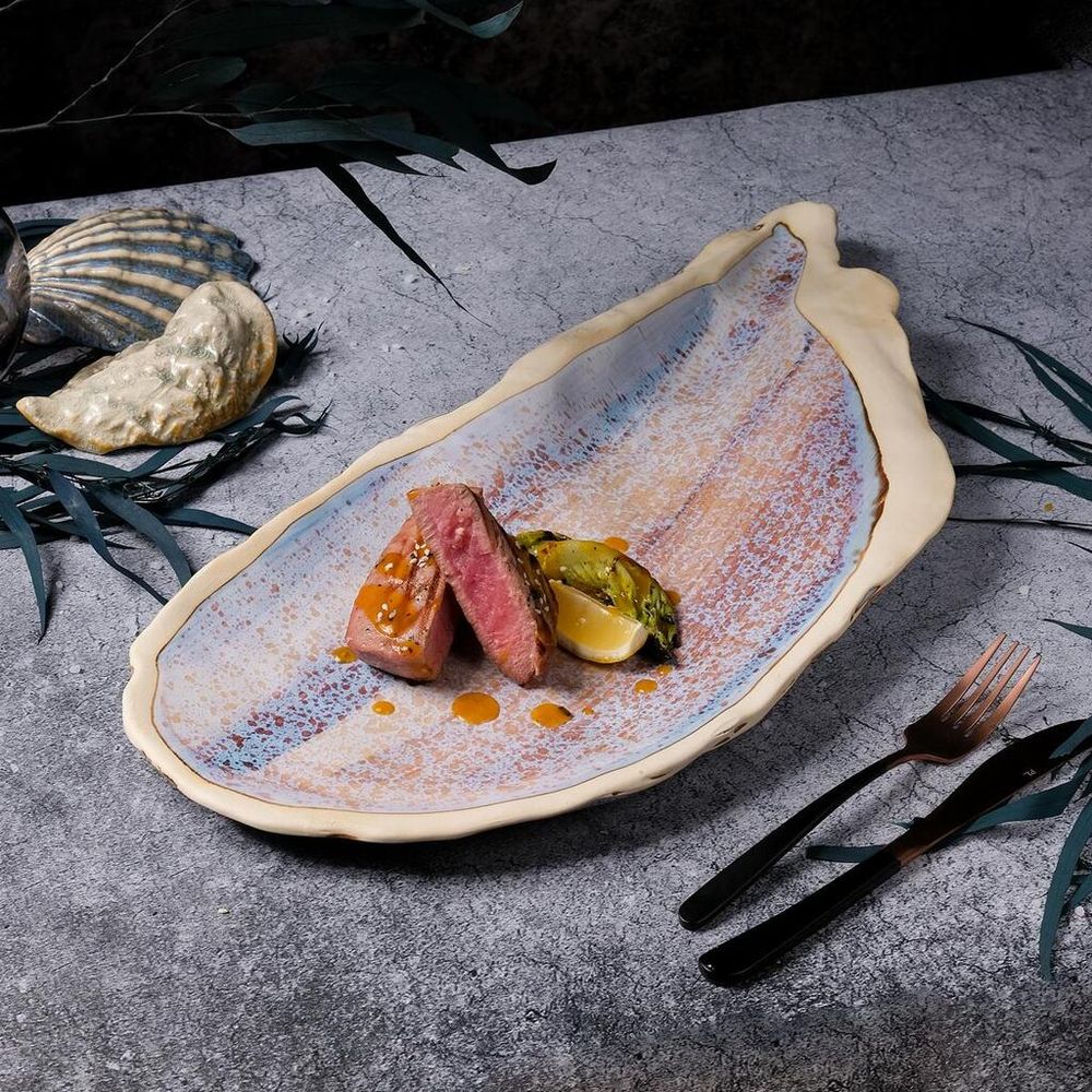 Блюдо овальное 51,8*23,5 см h3,5 см Light Purple Shell   P.L. [1]