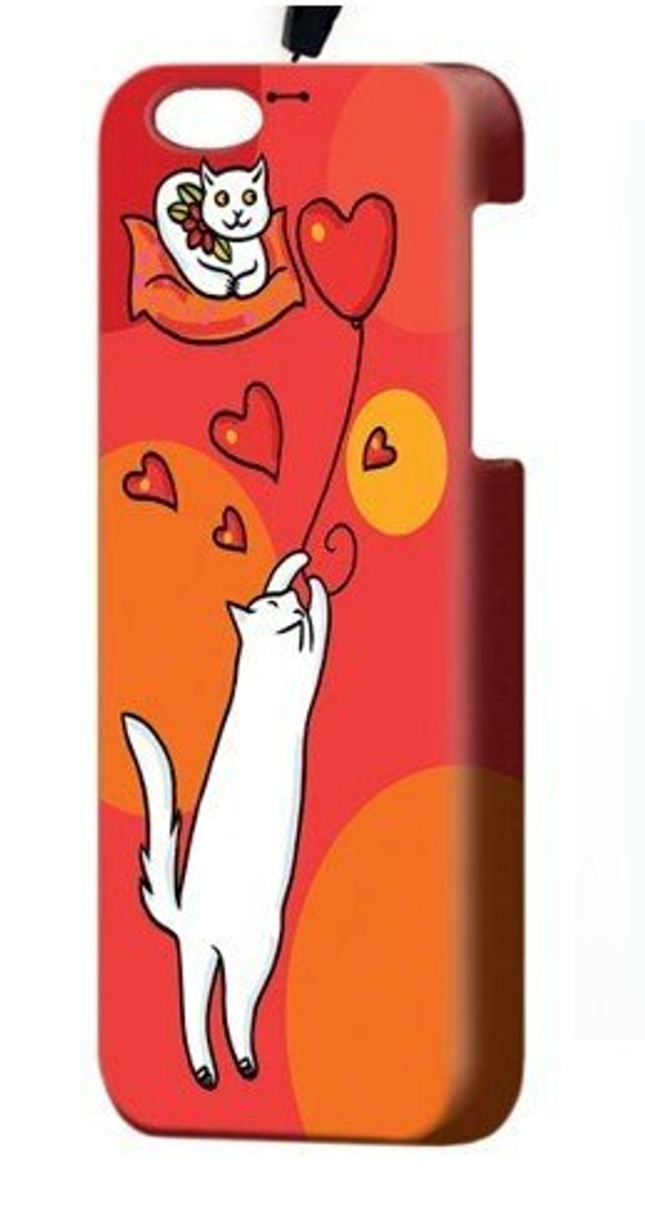 Чехол пластиковый для айфона SE/5/ 5S "Воздушный шарик" с ланъярдом