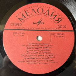 Винтажная виниловая пластинка LP Веселые Ребята Музыкальный Глобус (СССР 1982)