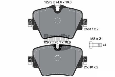 BENDIX Braking - BPD1142-BEN - Brake Pad Set, disc brake