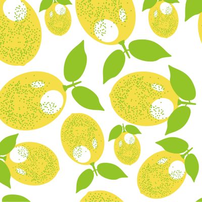 Лимонный узор. декоративный фон с желтыми лимонами.