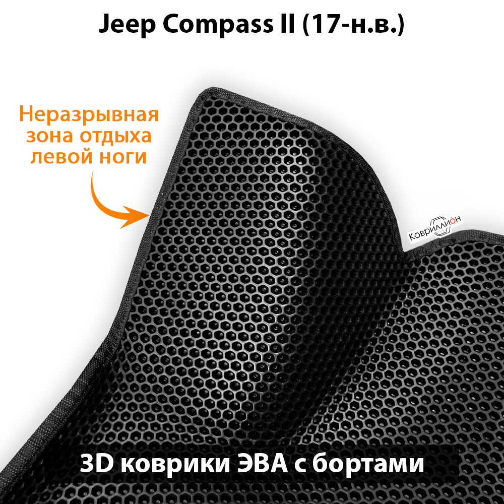 Автомобильные коврики ЭВА с бортами для Jeep Compass II (17-н.в.)