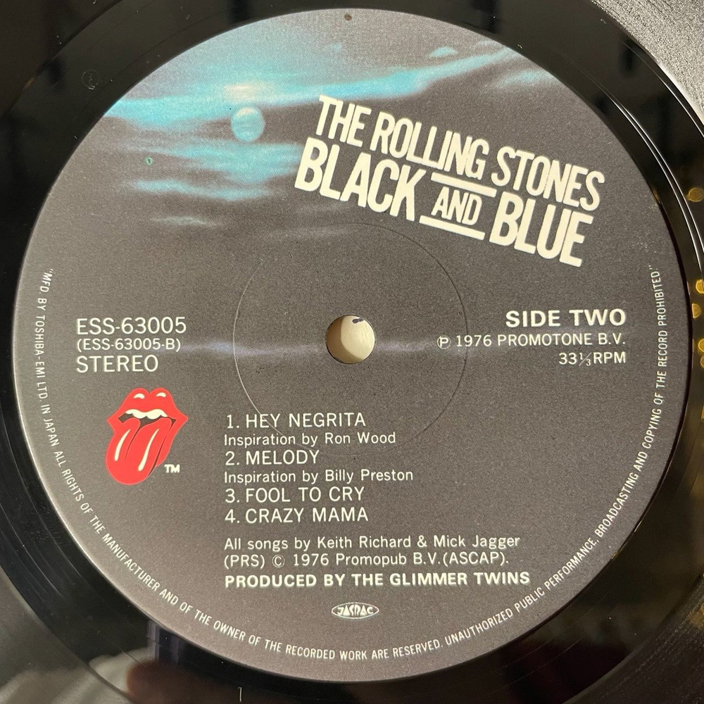 Винтажная виниловая пластинка LP The Rolling Stones Black And Blue (Japan 1979) (Obi) Hand Of Fate