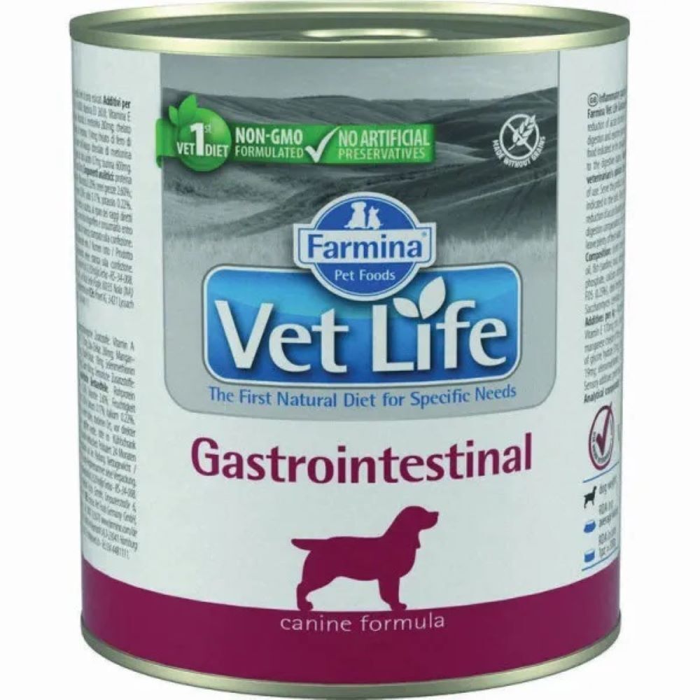 Консервы Farmina Vet Life Gastrointestinal для взрослых собак при заболеваниях жкт с курицей - 6х300 гр (набор)