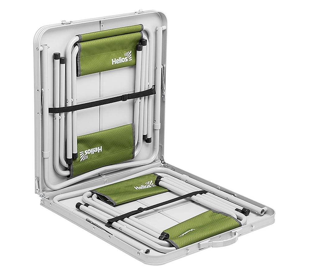 Набор мебели Helios  (СТАЛЬ), стол + 4 табурета Green