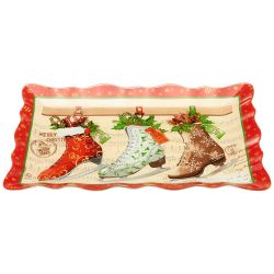 БЛЮДО ДЛЯ СЕРВИРОВКИ КОЛЛЕКЦИЯ "РОЖДЕСТВЕНСКАЯ СКАЗКА"25СМ МАЛ. УП. 6 ШТ