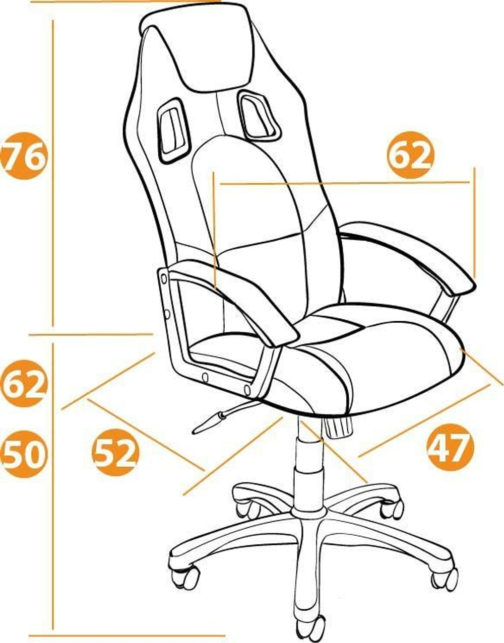 Driver Кресло (кожзам/ткань коричневый/бронза)