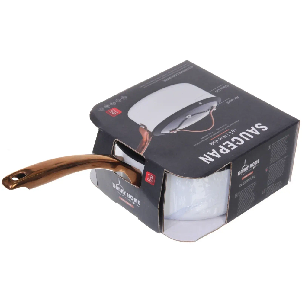 Сотейник «White Night» 1,9л, стеклянная крышка, 18*8см