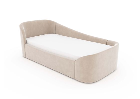 Диван-кровать Kidi Soft с низким изножьем 90х200 см, бежевая антивандальная ткань