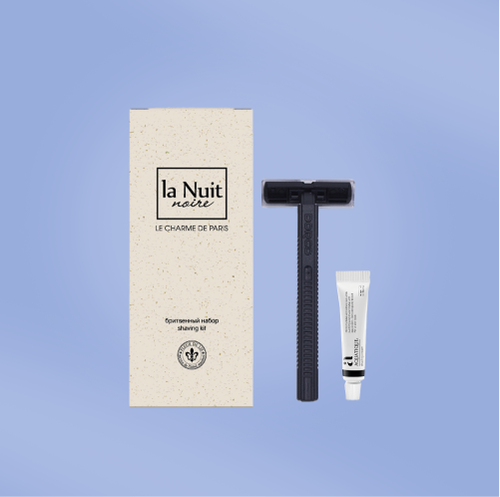 Бритвенный набор La Nuit Noire (100 шт.): станок, крем для бритья Aquatique в мини-формате 5 мл