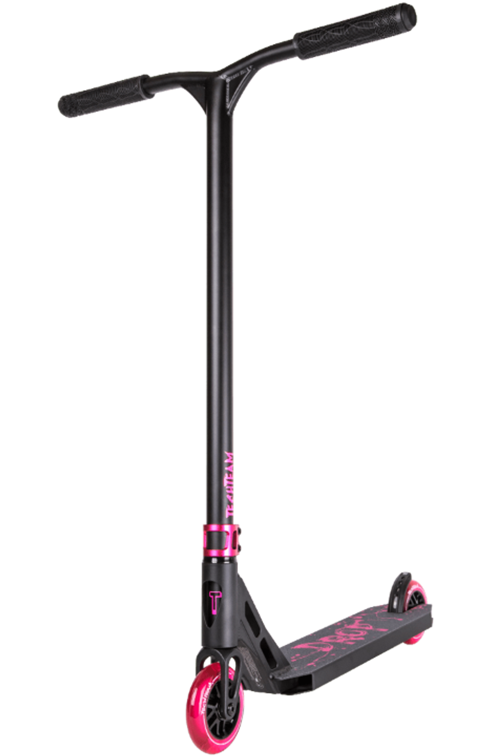 Трюковой самокат Tech Team Drop - 2021 Pink (Черный с розовыми колесами)