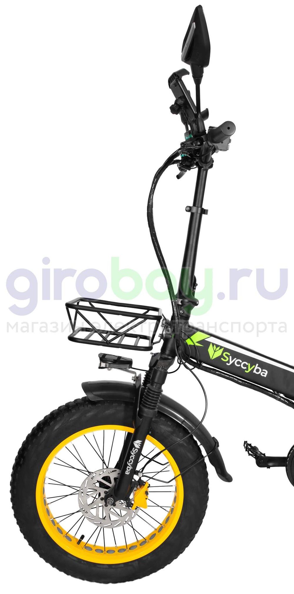 Электровелосипед Syccyba F10 Pro 2025 года (48V/15Ah) - Жёлтый обод фото №5