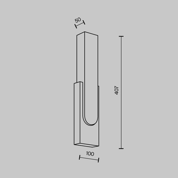 Настенный светодиодный светильник Modelux Modestyle MS.103.400 BK