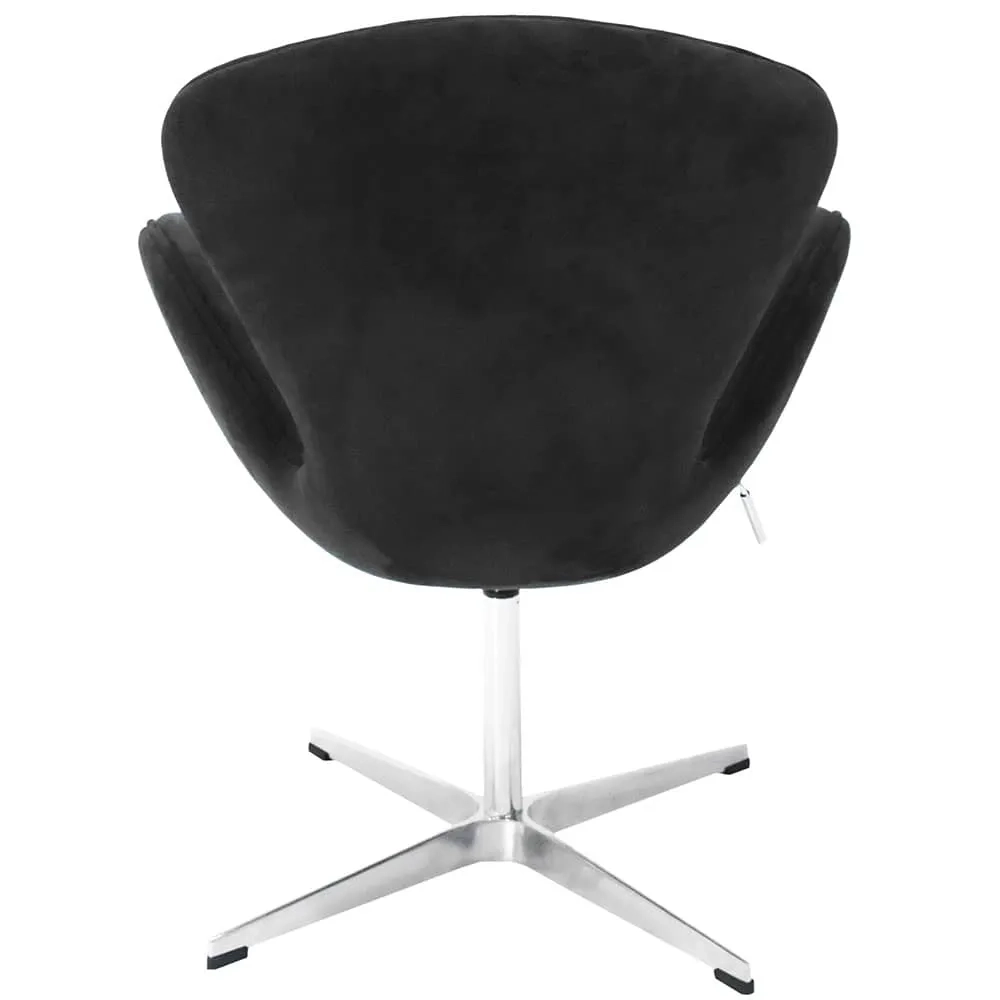 Кресло Bradex Home SWAN STYLE CHAIR графит, искусственная замша