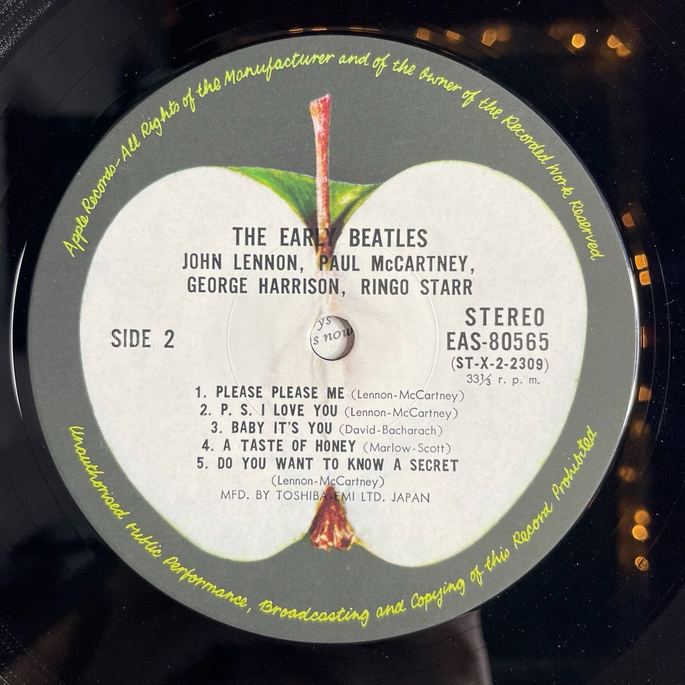 Винтажная виниловая пластинка LP The Early Beatles (Japan 1976) (No Obi)
