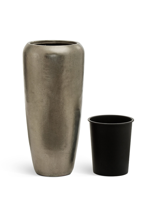 хххКашпо TREEZ Effectory Metal Дизайн-конус Белое золото д-34 см, в-97 см 1/1 41.33-04-23-093-SLB-097