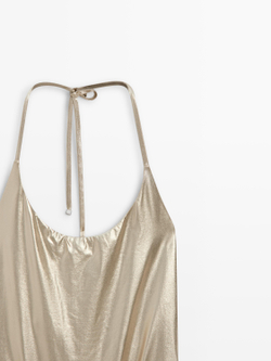 Massimo Dutti Купальник металлик, золотой